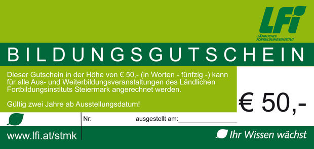 Bildungsgutschein Bildungsgutschein