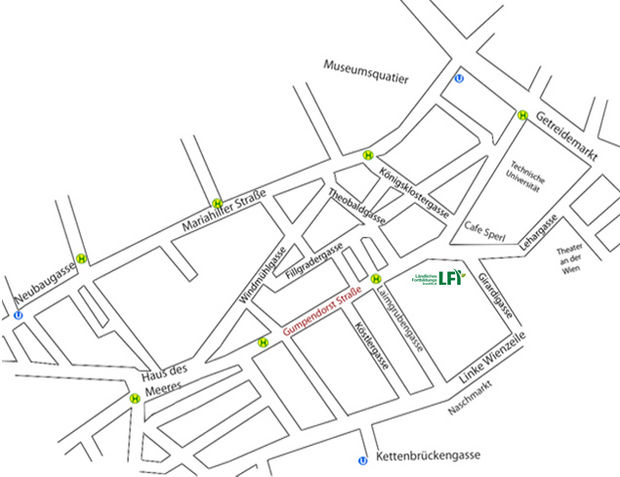 Anfahrtsplan LFI © LFI Wien Anfahrtsplan LFI © LFI Wien