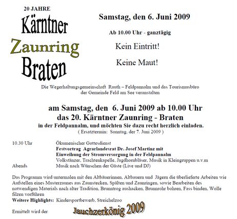 zaunring © Archiv zaunring © Archiv