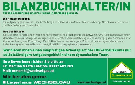 Inserat Bilanzbuchhalter &copy; Archiv